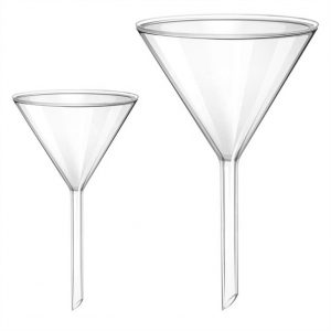 Lab Borosilicate Short Stem 12cm 15cm Glass Filling Funnel