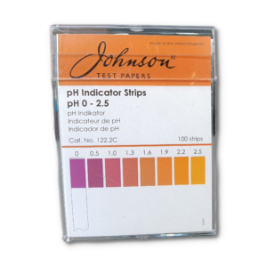 pH indicator strips	pH 0 - 2.5