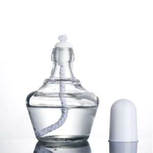 Plastic Cap Glass Alcohol Burner Spirit Lamp with Wick