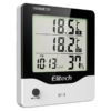 Elitech LCD Indoor/Outdoor Digital Hygrometer Thermometer With Clock And Min/Max Value