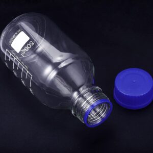 Reagent Glass Bottle Screw Cap Graduated Clear 500ml
